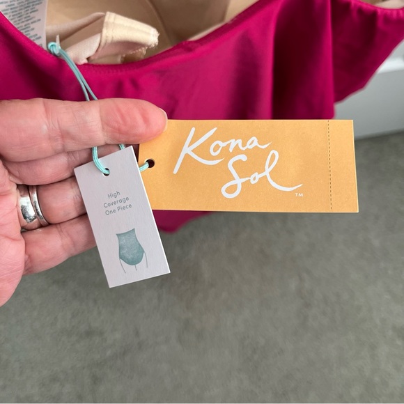 Kona Sol Pink One Piece Sz 17 - Picture 5 of 7